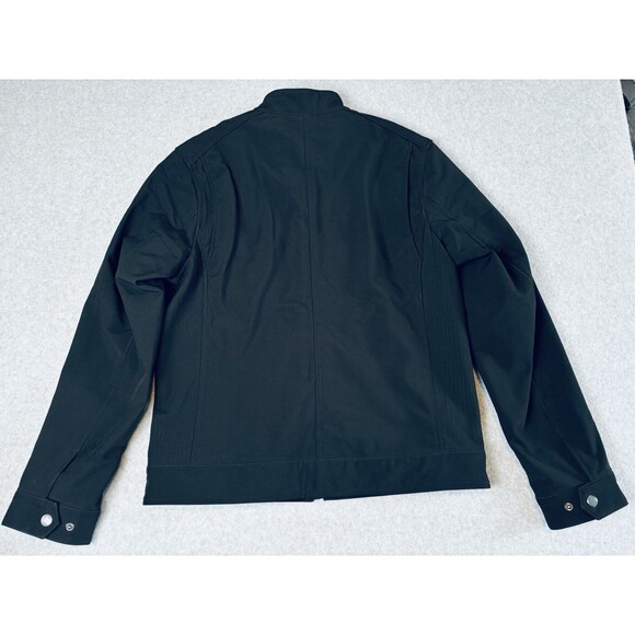 Michael Kors Men’s Tech Racing Shell Jacket Coat Black Zip Up Pockets Medium - Picture 6 of 15